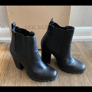 Black Patten leather Steve Madden Boots